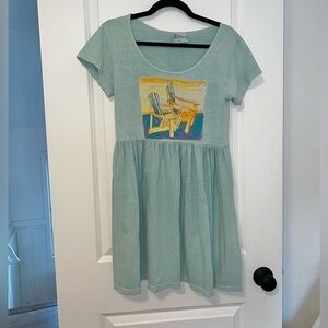 CLEAR-OUT VNTG Adirondack Chair Graphic Boxy Dress